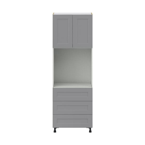 Hugo&Borg Beaumont 30 x 89.5 x 24.88-in Painted Slate Grey Door and Drawer Pantry Semi-Custom Cabinet