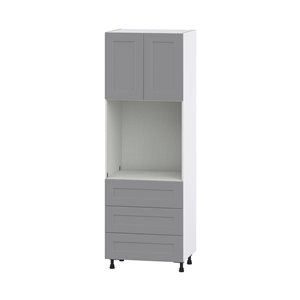 Hugo&Borg Beaumont 30 x 89.5 x 24.88-in Painted Slate Grey Door and Drawer Pantry Semi-Custom Cabinet