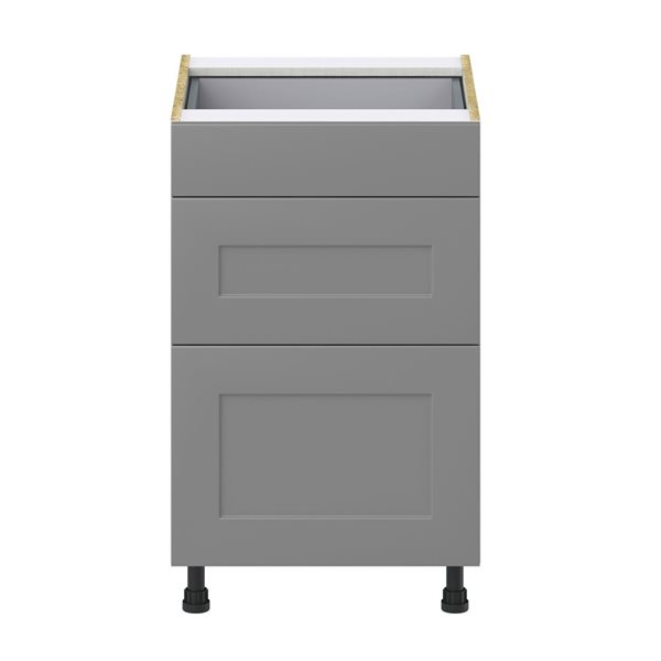 Hugo&Borg Beaumont 21 x 34.5 x 24.88-in Painted Slate Grey Drawer Base Semi-Custom Cabinet