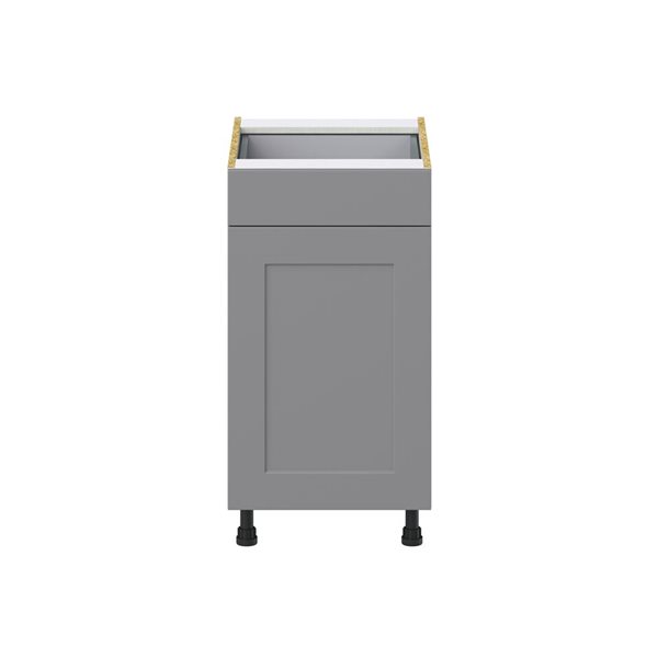 Hugo&Borg Beaumont 18 x 34.5 x 24.88-in Painted Slate Grey Drawer Base Semi-Custom Cabinet