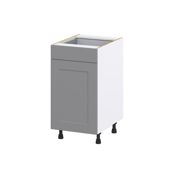 Hugo&Borg Beaumont 18 x 34.5 x 24.88-in Painted Slate Grey Drawer Base Semi-Custom Cabinet