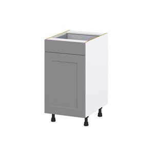 Hugo&Borg Beaumont 18 x 34.5 x 24.88-in Painted Slate Grey Drawer Base Semi-Custom Cabinet