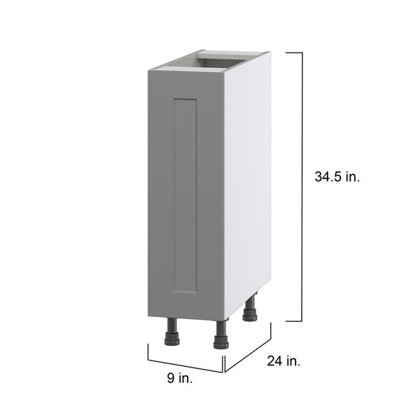 Hugo&Borg Beaumont 9 x 34.5 x 24.88-in Painted Slate Grey Door Base Semi-Custom Cabinet