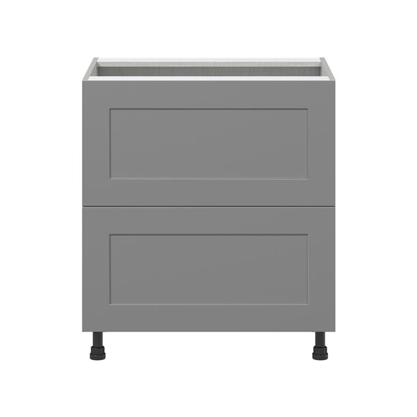 Hugo&Borg Beaumont 30 x 34.5 x 24.88-in Painted Slate Grey Drawer Base Semi-Custom Cabinet