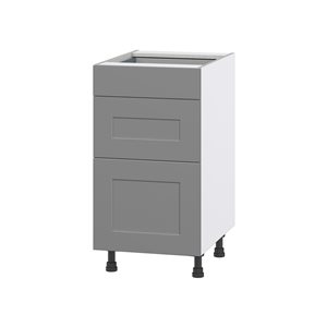 Hugo&Borg Beaumont 18 x 34.5 x 24.88-in Painted Slate Grey Drawer Base Semi-Custom Cabinet