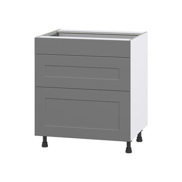 Hugo&Borg Beaumont 30 x 34.5 x 24.88-in Painted Slate Grey Drawer Base ...