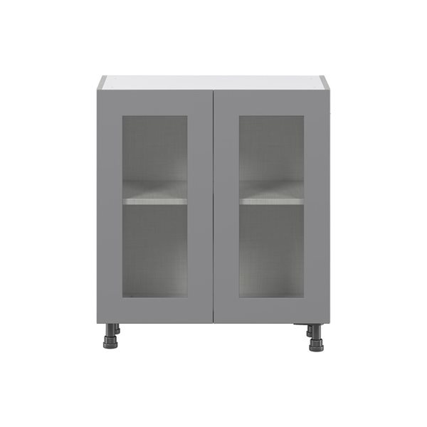 Hugo&Borg Beaumont 30 x 34.5 x 14.88-in Painted Slate Grey Door Base Semi-Custom Cabinet