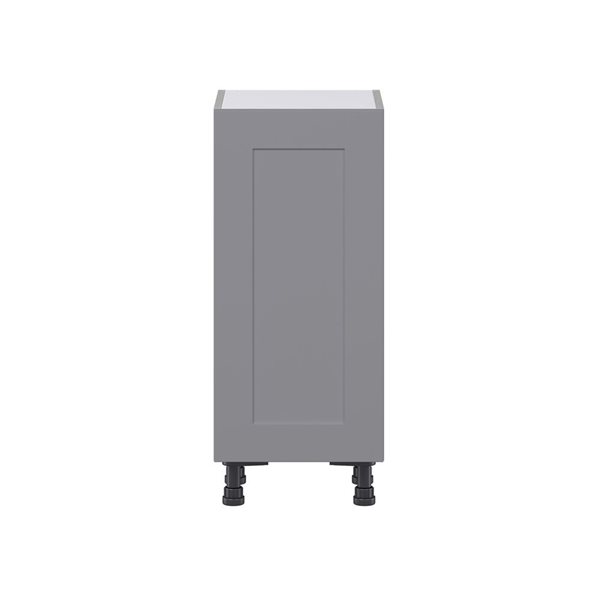 Hugo&Borg Beaumont 15 x 34.5 x 14.88-in Painted Slate Grey Door and Drawer Base Semi-Custom Cabinet