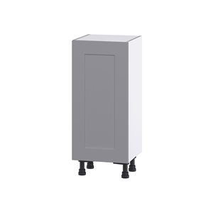 Hugo&Borg Beaumont 15 x 34.5 x 14.88-in Painted Slate Grey Door and Drawer Base Semi-Custom Cabinet