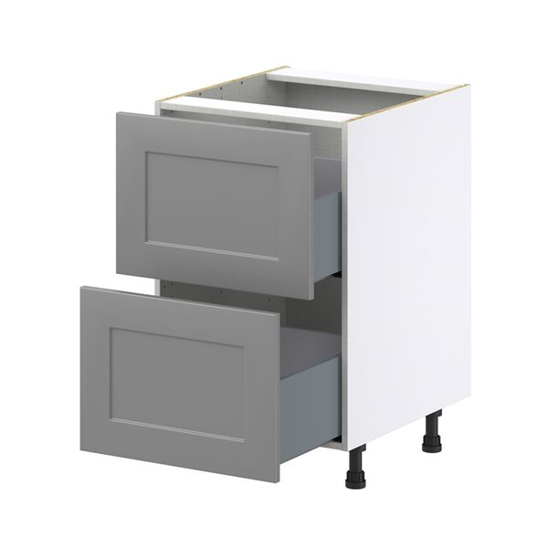 Hugo&Borg Beaumont 21 x 34.5 x 24.88-in Painted Slate Grey Drawer Base Semi-Custom Cabinet