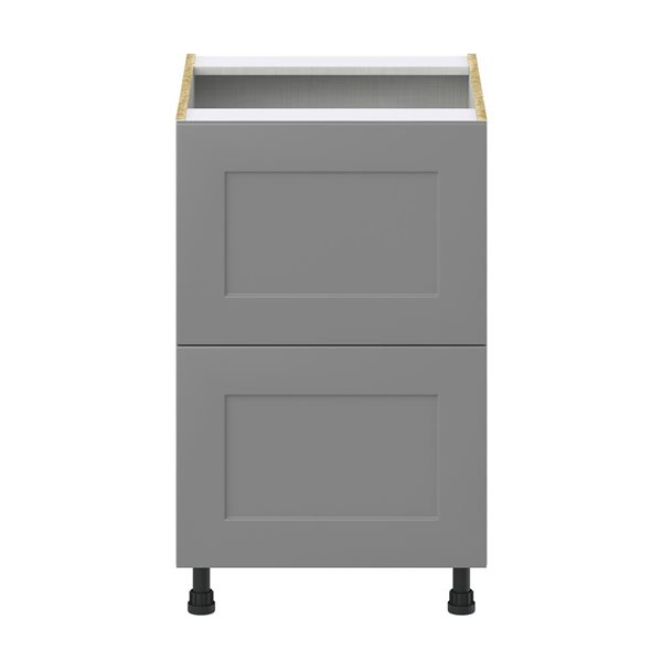 Hugo&Borg Beaumont 21 x 34.5 x 24.88-in Painted Slate Grey Drawer Base Semi-Custom Cabinet