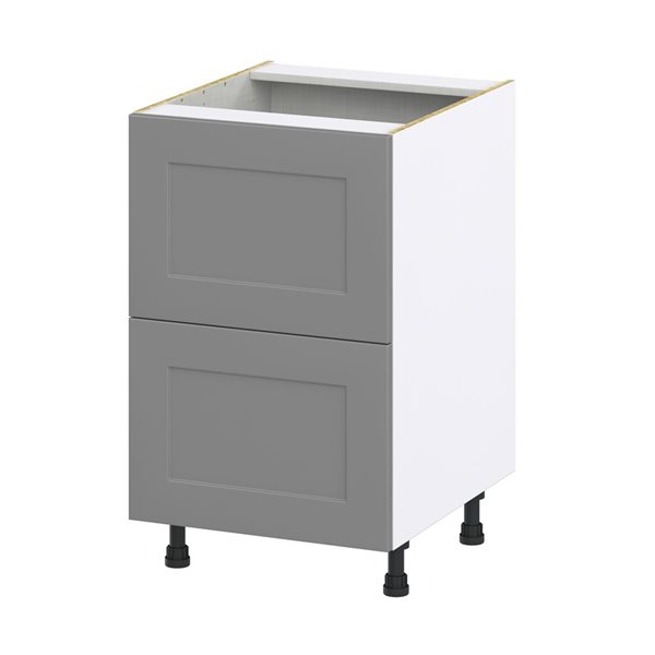 Hugo&Borg Beaumont 21 x 34.5 x 24.88-in Painted Slate Grey Drawer Base Semi-Custom Cabinet