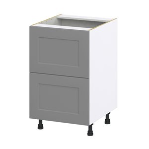 Hugo&Borg Beaumont 21 x 34.5 x 24.88-in Painted Slate Grey Drawer Base Semi-Custom Cabinet