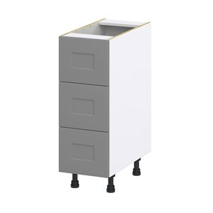 Hugo&Borg Beaumont 12 x 34.5 x 24.88-in Painted Slate Grey Drawer Base Semi-Custom Cabinet