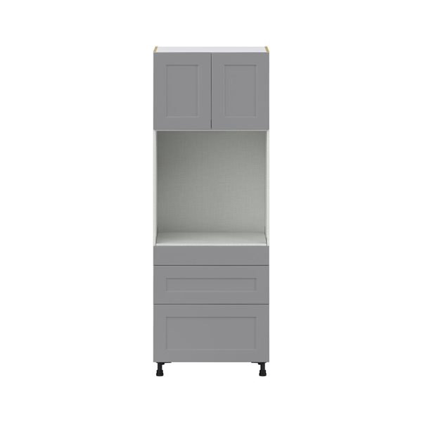 Hugo&Borg Beaumont 30 x 84.5 x 24.88-in Painted Slate Grey Door and Drawer Pantry Semi-Custom Cabinet