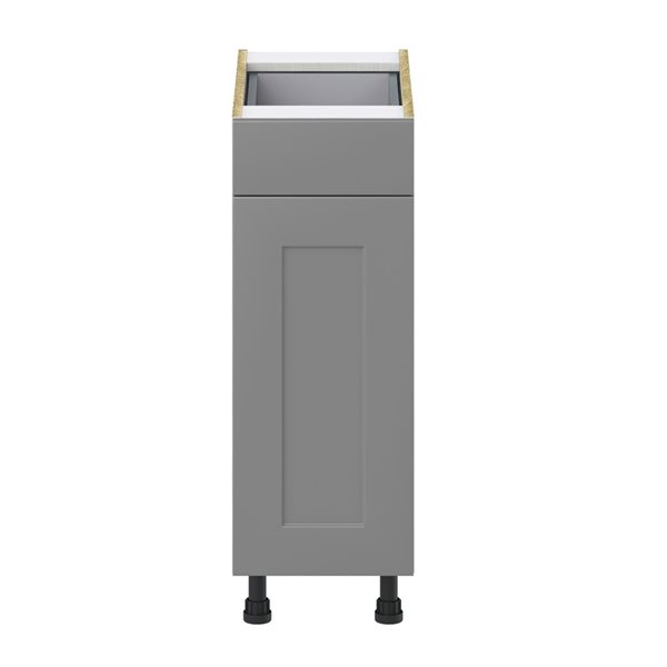 Hugo&Borg Beaumont 12 x 34.5 x 24.88-in Painted Slate Grey Door and Drawer Base Semi-Custom Cabinet