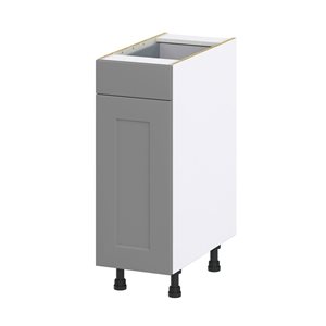 Hugo&Borg Beaumont 12 x 34.5 x 24.88-in Painted Slate Grey Door and Drawer Base Semi-Custom Cabinet