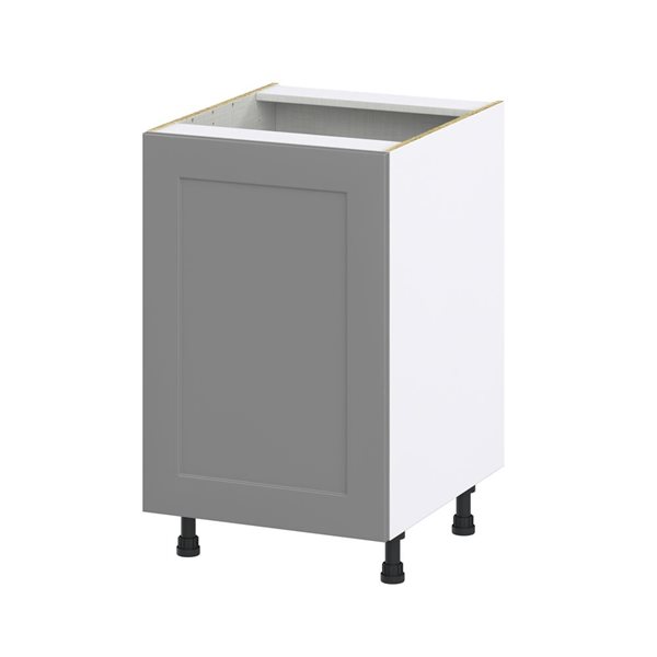 Hugo&Borg Beaumont 21 x 34.5 x 24.88-in Painted Slate Grey Door and Drawer Base Semi-Custom Cabinet