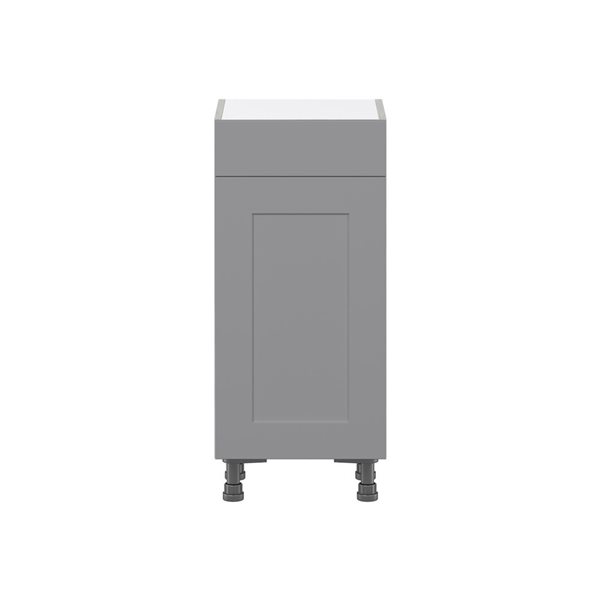 Hugo&Borg Beaumont 15 x 34.5 x 14.88-in Painted Slate Grey Door and Drawer Base Semi-Custom Cabinet