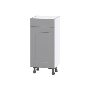 Hugo&Borg Beaumont 15 x 34.5 x 14.88-in Painted Slate Grey Door and Drawer Base Semi-Custom Cabinet