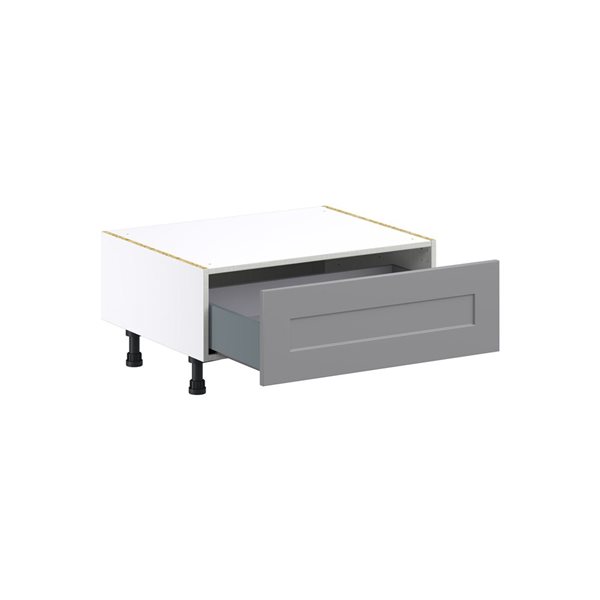 Hugo&Borg Beaumont 30 x 14.5 x 24.88-in Painted Slate Grey Drawer Base Semi-Custom Cabinet