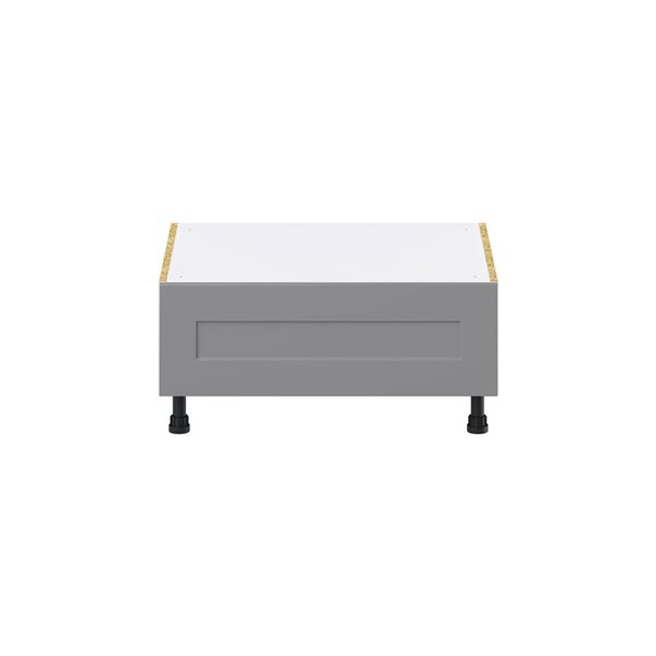 Hugo&Borg Beaumont 30 x 14.5 x 24.88-in Painted Slate Grey Drawer Base Semi-Custom Cabinet