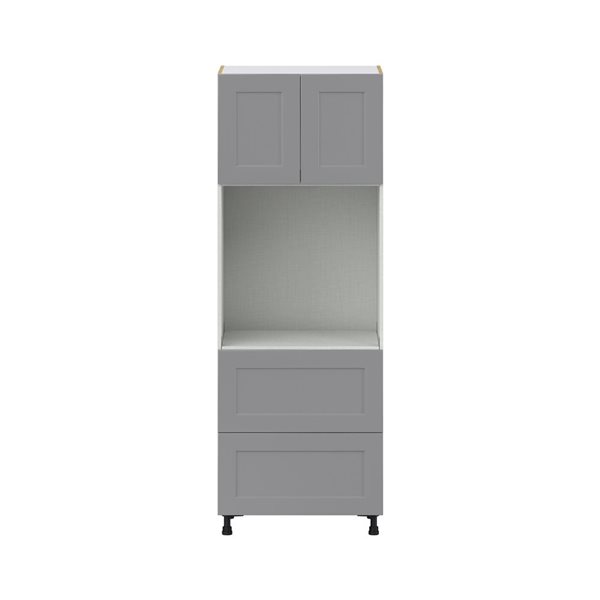 Hugo&Borg Beaumont 30 x 84.5 x 24.88-in Painted Slate Grey Door and Drawer Pantry Semi-Custom Cabinet