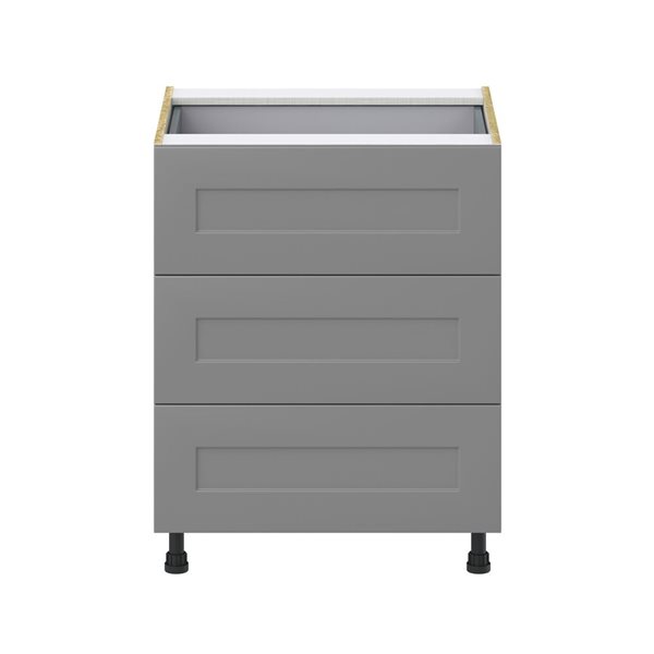 Hugo&Borg Beaumont 27 x 34.5 x 24.88-in Painted Slate Grey Drawer Base Semi-Custom Cabinet