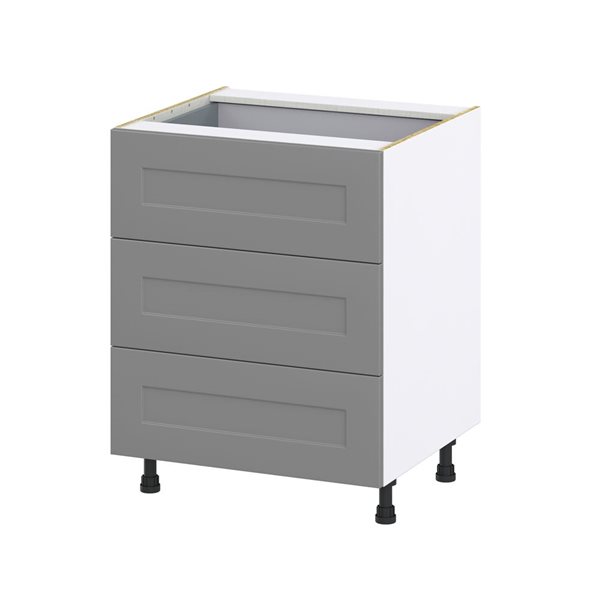 Hugo&Borg Beaumont 27 x 34.5 x 24.88-in Painted Slate Grey Drawer Base Semi-Custom Cabinet