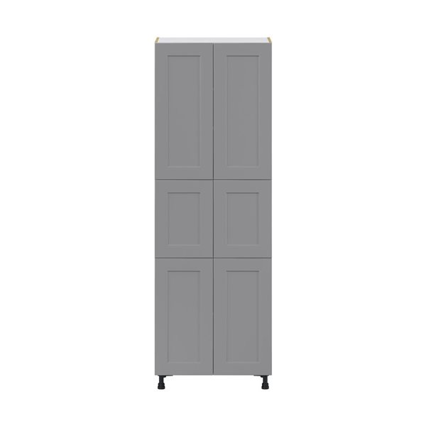 Hugo&Borg Beaumont 30 x 89.5 x 24.88-in Painted Slate Grey Door Pantry Semi-Custom Cabinet