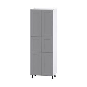 Hugo&Borg Beaumont 30 x 89.5 x 24.88-in Painted Slate Grey Door Pantry Semi-Custom Cabinet