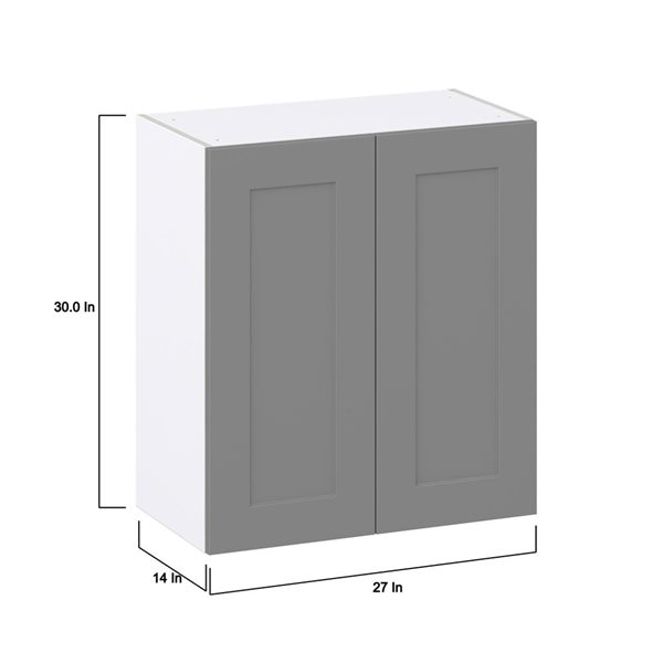 Hugo&Borg Beaumont 27 x 30 x 14.88-in Painted Slate Grey Door Wall Semi-Custom Cabinet