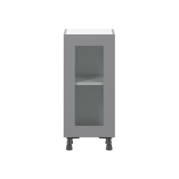 Hugo&Borg Beaumont 15 x 34.5 x 14.88-in Painted Slate Grey Door Base Semi-Custom Cabinet