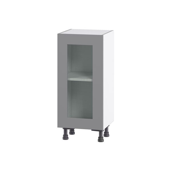 Hugo&Borg Beaumont 15 x 34.5 x 14.88-in Painted Slate Grey Door Base Semi-Custom Cabinet