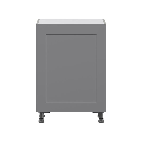 Hugo&Borg Beaumont 24 x 34.5 x 14.88-in Painted Slate Grey Door and Drawer Base Semi-Custom Cabinet