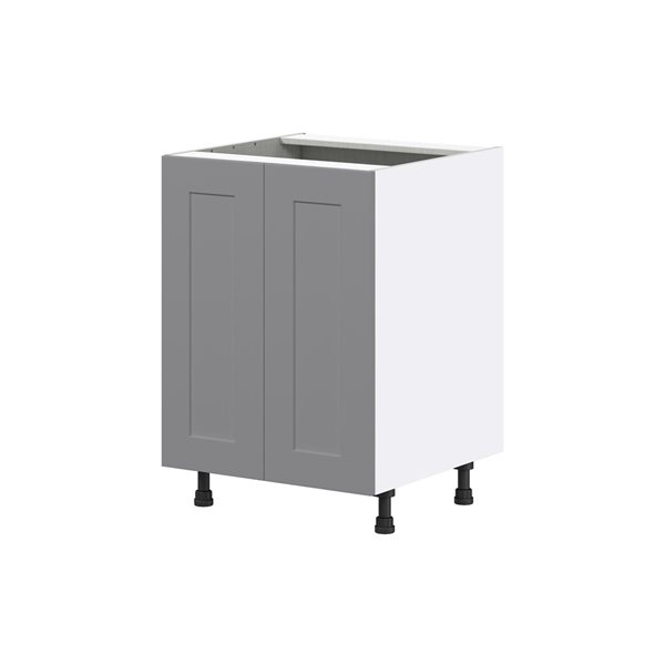 Hugo&Borg Beaumont 24 x 34.5 x 24.88-in Painted Slate Grey Door Base Semi-Custom Cabinet