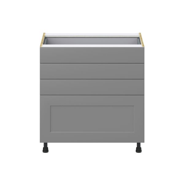 Hugo&Borg Beaumont 33 x 34.5 x 24.88-in Painted Slate Grey Drawer Base Semi-Custom Cabinet