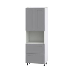 Hugo&Borg Beaumont 30 x 89.5 x 24.88-in Painted Slate Grey Door and Drawer Pantry Semi-Custom Cabinet