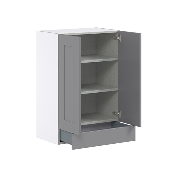 Hugo&Borg Beaumont 24 x 35 x 14.88-in Painted Slate Grey Door and Drawer Wall Semi-Custom Cabinet