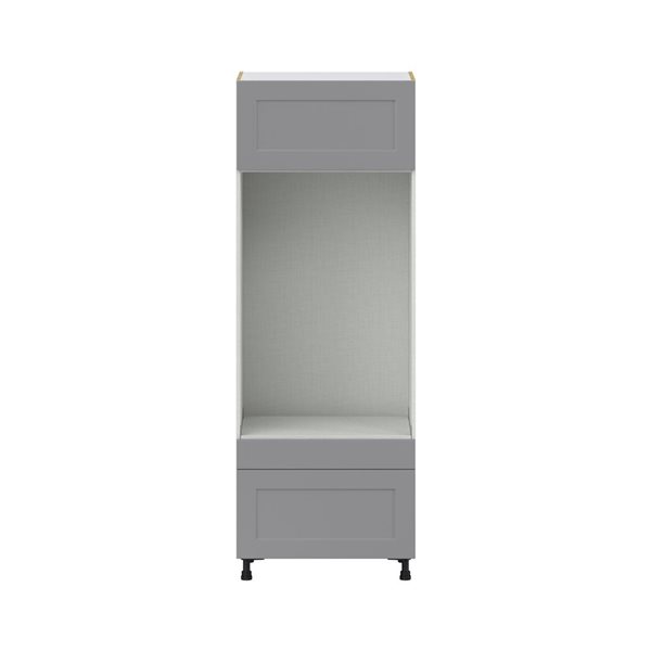 Hugo&Borg Beaumont 30 x 84.5 x 24.88-in Painted Slate Grey Drawer Pantry Semi-Custom Cabinet