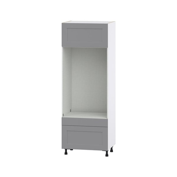 Hugo&Borg Beaumont 30 x 84.5 x 24.88-in Painted Slate Grey Drawer Pantry Semi-Custom Cabinet