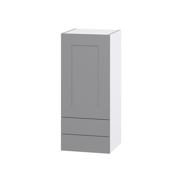 Hugo&Borg Beaumont 15 x 35 x 14.88-in Painted Slate Grey Door and Drawer Wall Semi-Custom Cabinet