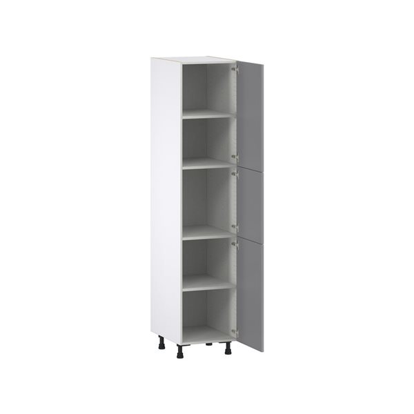 Hugo&Borg Beaumont 18 x 84.5 x 24.88-in Painted Slate Grey Door Pantry Semi-Custom Cabinet