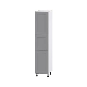 Hugo&Borg Beaumont 18 x 84.5 x 24.88-in Painted Slate Grey Door Pantry Semi-Custom Cabinet