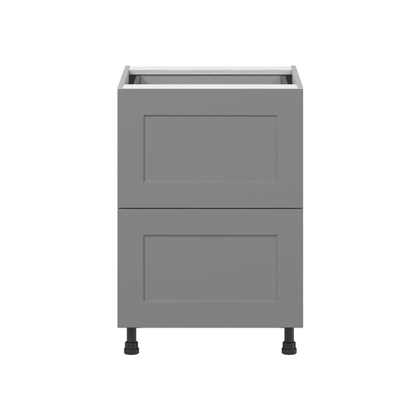 Hugo&Borg Beaumont 24 x 34.5 x 24.88-in Painted Slate Grey Drawer Base Semi-Custom Cabinet