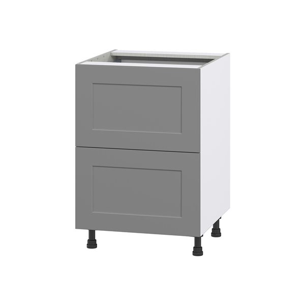 Hugo&Borg Beaumont 24 x 34.5 x 24.88-in Painted Slate Grey Drawer Base Semi-Custom Cabinet