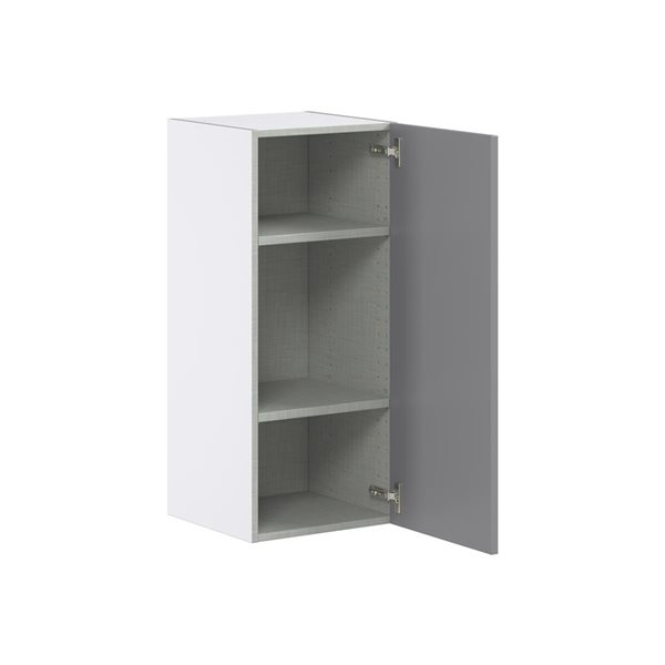 Hugo&Borg Beaumont 15 x 35 x 14.88-in Painted Slate Grey Door Wall Semi-Custom Cabinet