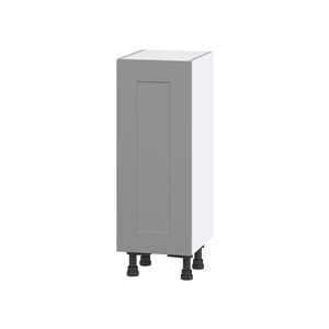 Hugo&Borg Beaumont 12 x 34.5 x 14.88-in Painted Slate Grey Door Base Semi-Custom Cabinet