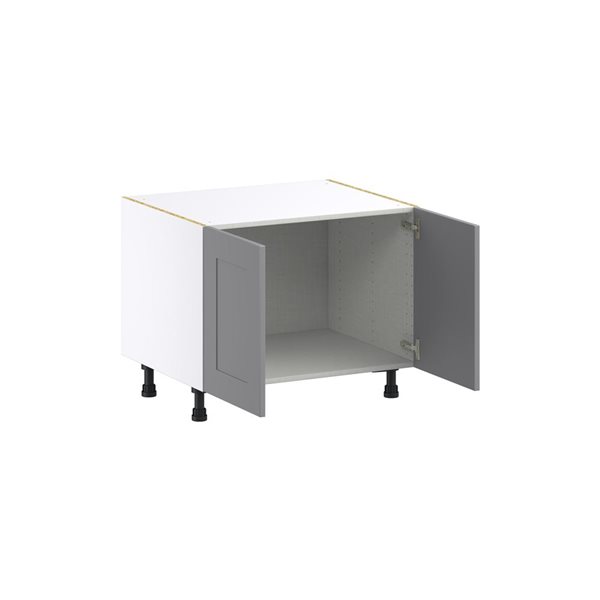 Hugo&Borg Beaumont 30 x 24.5 x 24.88-in Painted Slate Grey Sink Base Semi-Custom Cabinet