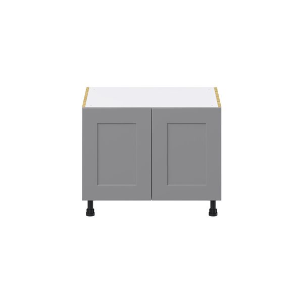 Hugo&Borg Beaumont 30 x 24.5 x 24.88-in Painted Slate Grey Sink Base Semi-Custom Cabinet